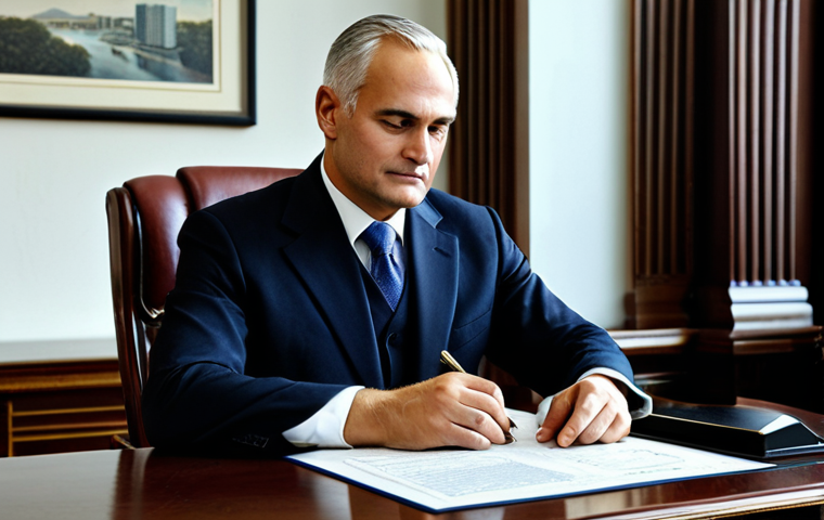 법무사 초보 실무 가이드 - **

A professional notary public, fully clothed in appropriate business attire, overseeing the signi...